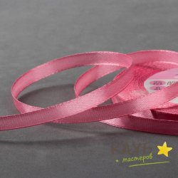 Лента атласная "Пыльно-розовая" 6 мм, 23 м