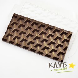 Плитка кубики экстра, форма пластиковая для шоколада