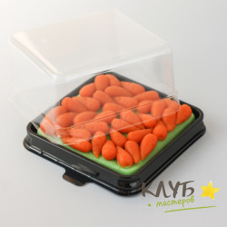 Подложка квадратная с морковками, форма из пищевого силикона