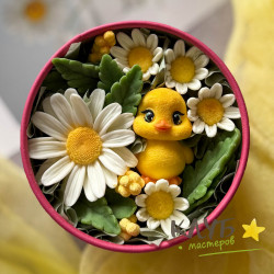 Ромашка полураскрытая х2, форма силиконовая