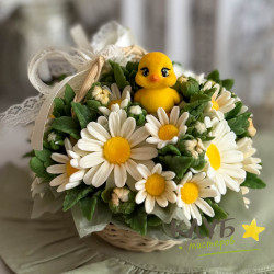 Ромашка полураскрытая х2, форма из пищевого силикона