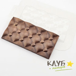 Плитка Сердечки, форма пластиковая для шоколада