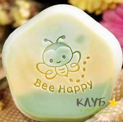 Штамп для мыла пластиковый "Bee happy"